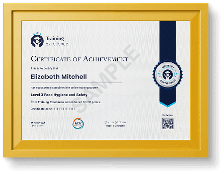 CPD Accredited Certificate & Transcript — sample certificate
